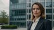 © Tengkwa - Confident Businesswoman:Portrait of a successful businesswoman standing confidently in front of a modern office building.  She exudes professionalism and determination.