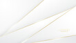 © CLton - Luxury abstract white background with golden lines