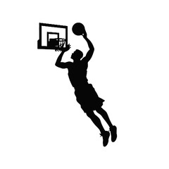 basketball player splash silhouette