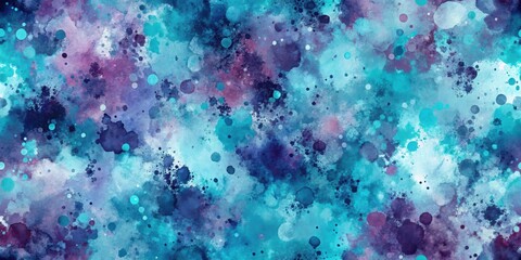 Canvas Print - Abstract chaotic spots with lines in pastel blue and dark purple colors, abstract, chaotic, spots, lines, pastel, blue