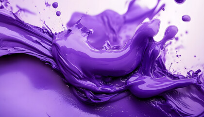 Sticker - abstract splash purple paint with paper texture ink design color wallpaper background