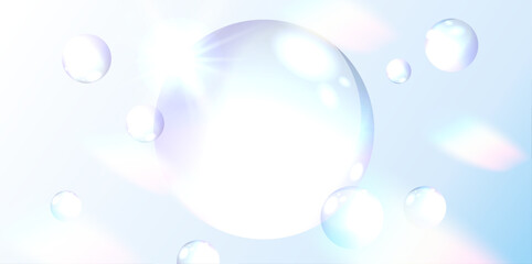 Wall Mural - image of sparkling water droplets and light