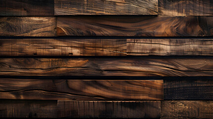 Wall Mural - wooden Super long walnut planks texture background.Walnut wood texture.Texture element wooden background. Generative AI.