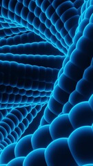 Wall Mural - abstract futuristic swirling neon spiral on a back background. design. twisted colorful figure trans