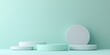 © MdAnontoIslam - Minimalist Abstract Architecture with Pastel and Neon Lighting Featuring Geometric Shapes, Circular Platforms, and Soft Shadows for Futuristic and Artistic Stage Design