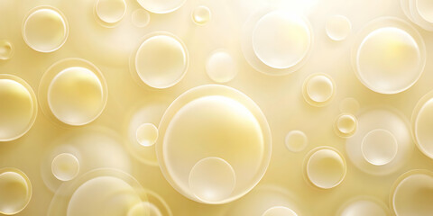 Wall Mural - abstract yellow circles: a mesmerizing background of abstract circles in various sizes and depths, b