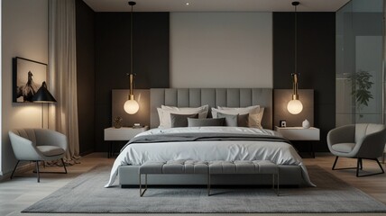 Wall Mural - Bed room modern interior