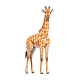 giraffe isolated on white