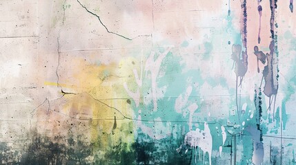 Wall Mural - Watercolor_blending_graffiti_background_wall