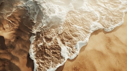 Poster - Foamy Ocean Wave Meeting Sandy Beach