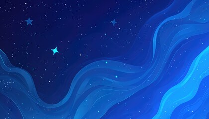 Wall Mural - light blue 2d cartoon cover featuring astronomical stars modern abstract design highlighting the big