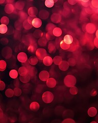 Canvas Print - abstract red bokeh lights with a defocused unique festive effect