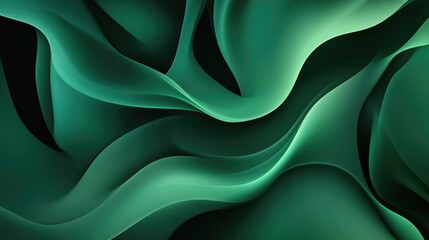 Wall Mural - Trendy abstract background featuring vibrant shades of dark green Illustration