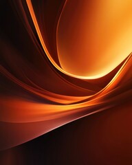 Wall Mural - Dark orange abstract digital background featuring creative curved lines Illustration