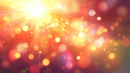 Wall Mural - bright soft flare with a blurred bokeh background in an abstract style