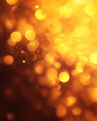 Canvas Print - defocused abstract orange bokeh with distinctive festive lighting effects