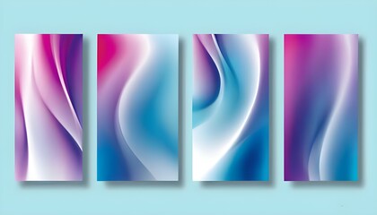 Modern abstract backgrounds featuring vibrant color gradients for creative templates, including brochures, posters, banners, flyers, and postcards.