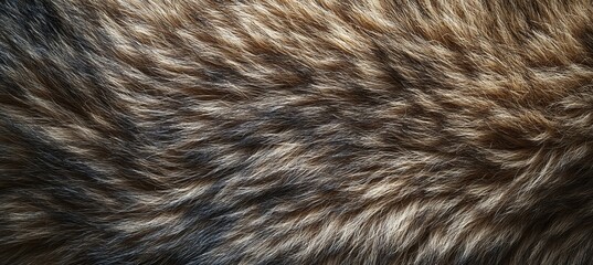 Brown fur texture background. Generative AI technology.	
