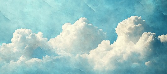 Wall Mural - Grunge vintage cloudscape background. Generative AI technology.	
