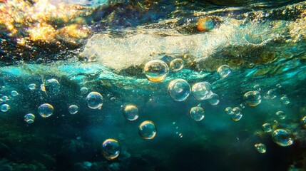 air bubbles under water 