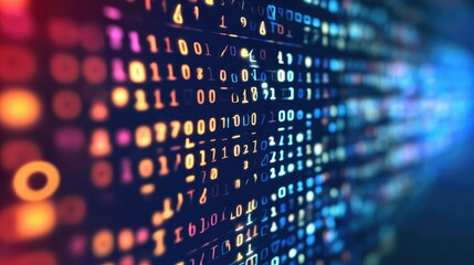 Binary code abstract pattern