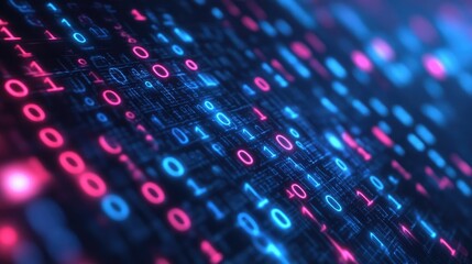 Binary code abstract pattern