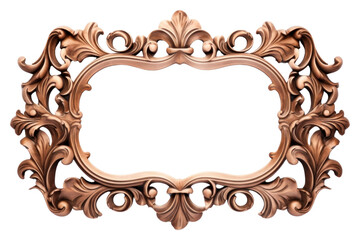 Wall Mural - png wood art nouveau rectangle frame photo.