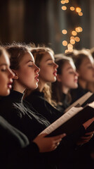 Poster - Traditional European Christmas Choir Performance in Historic Church