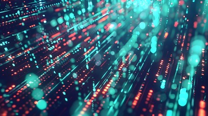 Binary Code AI Algorithm Abstract Digital Wallpaper - Futuristic and High-Tech Background
