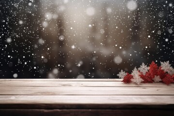 Wall Mural - christmas tree on snow