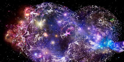 magical cosmic abstract background of the universe, the strongest energy, the space of options