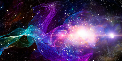 magical cosmic abstract background of the universe, the strongest energy, the space of options