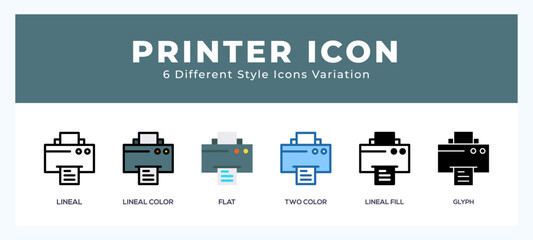 Sticker - Printer icon for websites and apps. vector illustration