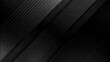© Farjana Fim - Dark deep black dynamic abstract background with diagonal lines. Modern creative halftone premium gradient. 3d cover of business presentation banner.