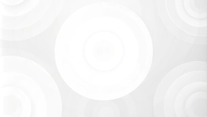 Wall Mural - concentric randomly offset white rings or circles steps fading out background wallpaper banner, clos