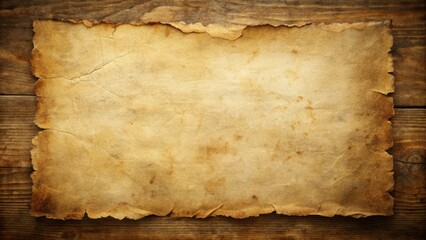 Old paper scroll isolated on white background showing age and use with stained and wrinkled texture