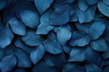 Wall Mural - A close up of blue leaves with a mood of calmness and serenity