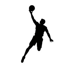 Volleyball Player Silhouette - Volleyball Player jumping smash silhouette isolated on white background- vector illustration