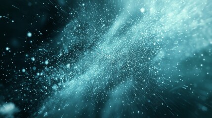 Wall Mural - Teal gradient background with light particle. 4K resolution graphic.