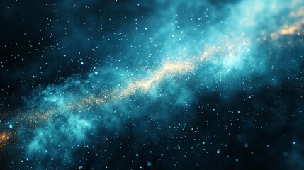 Wall Mural - Teal gradient background with light particle. 4K resolution
