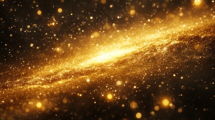 Wall Mural - Gold gradient background with light particle. 4K resolution
