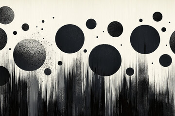 Wall Mural - Dot pattern in black and white