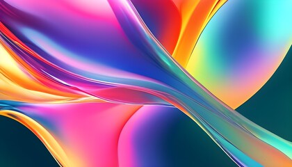 Wall Mural - Vibrant Fluid Color Gradient: Abstract Artistic Background for Business Presentations