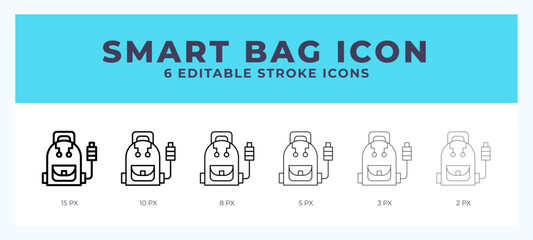 Sticker - Smart bag stroke icon for web. Mobile apps and ui.