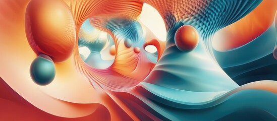 Wall Mural - Surreal abstract structure illustrated in a digital format