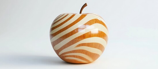 3D apple shaped object with striped design