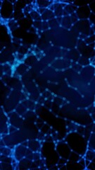 Wall Mural - abstract neural connections on black background. animation. moving chains or connections of points a