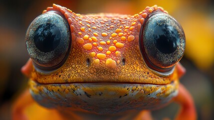 Poster - Close Up Macro Photography of a Frog's Eyes