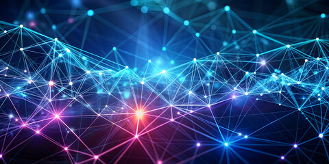 Abstract digital data plexus technology background with a futuristic and interconnected network , technology, data