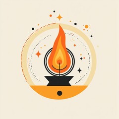 Happy Diwali. graphic of Diya lantern. Indian festival of lights.